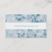 Marble Blue Texture Background Visitekaartje (Achterkant)