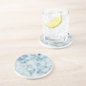 Marble Blue Texture Background Zandsteen Onderzetter (Zijkant)