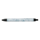 Marble Blue Texture Background Zwarte Inkt Pen (Voorkant)