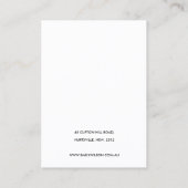 MARBLE BLUSH PINK LOTUS SIMPLE EARRING DISPLAY VISITEKAARTJE (Achterkant)