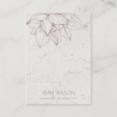 MARBLE BLUSH PINK LOTUS SIMPLE EARRING DISPLAY VISITEKAARTJE (Voorkant)