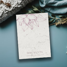 MARBLE BLUSH PINK LOTUS SIMPLE EARRING DISPLAY VISITEKAARTJE