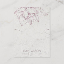 MARBLE BLUSH PINK LOTUS SIMPLE KETTING DISPLAY