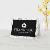 Marble border makelaarsonroerend goed bedankt kaart (Gele Bloem)