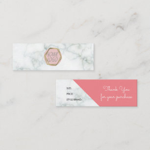 Marble Boutique Clothing Branding Size Hang Label