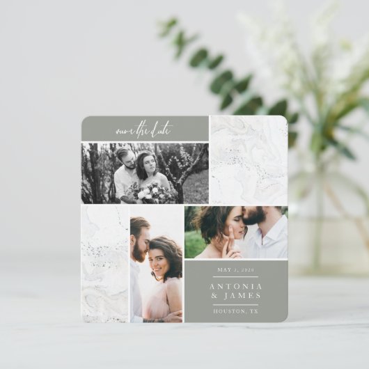 MARBLE BOXES BEWAREN DE DATUM SAVE THE DATE (Staand voorkant)