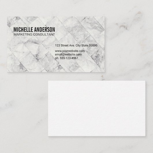 Marble Brick Achtergrond Visitekaartje (Voorkant / Achterkant)