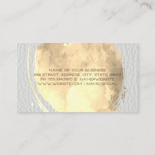 Marble Bricks | Goudborstel Visitekaartje (Achterkant)