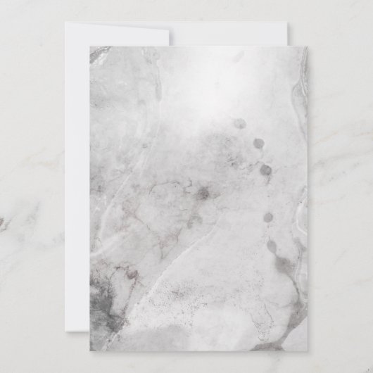 Marble Brunch en Bubble Bridal Shower Invitation Kaart (Achterkant)