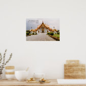 Marble Buddhist Temple of Gold with Peace Poster (Keuken)