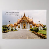 Marble Buddhist Temple of Gold with Peace Poster (Voorkant)