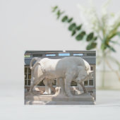 Marble Bull op een briefkaart met hoge voetafdruk (Staand voorkant)
