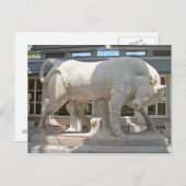 Marble Bull op een briefkaart met hoge voetafdruk (Voorkant / Achterkant)