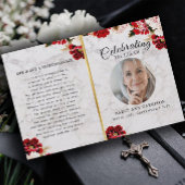 Marble Burgundy Blush Celebration of Life Programm