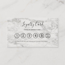 Marble Business Logo Professional Loyalty Kaart
