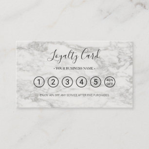 Marble Business Logo Professional Loyalty Kaart