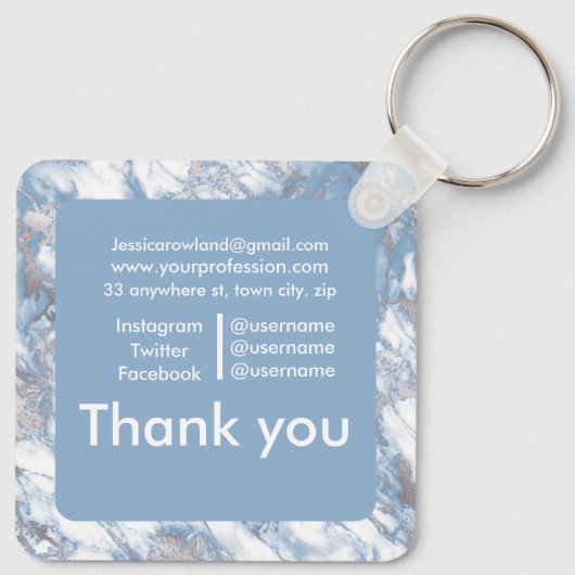 MARBLE BUSSINESS SLEUTELHANGER (Achterkant)