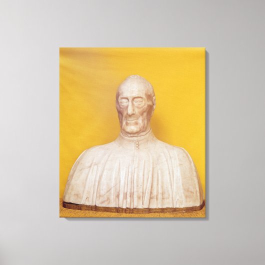 Marble bust of Giovanni Chellini Canvas Afdruk (Voorkant)