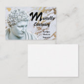 Marble Bust op Marmer en Gold Background Visitekaartje (Voorkant / Achterkant)