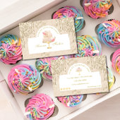 Marble Cake Bakery Chef Ivoor Blush Gold Visitekaartje