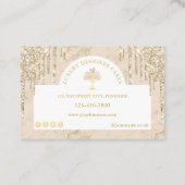 Marble Cake Bakery Chef Ivoor Blush Gold Visitekaartje (Achterkant)