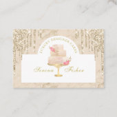 Marble Cake Bakery Chef Ivoor Blush Gold Visitekaartje (Voorkant)