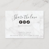 Marble Candle Care Share the Love Insert Kaart Contactkaartje (Achterkant)