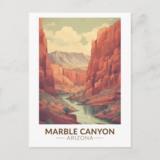 Marble Canyon Arizona Travel Art Vintage Briefkaart (Voorkant)