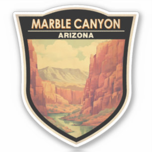 Marble Canyon Arizona Travel Art Vintage Sticker