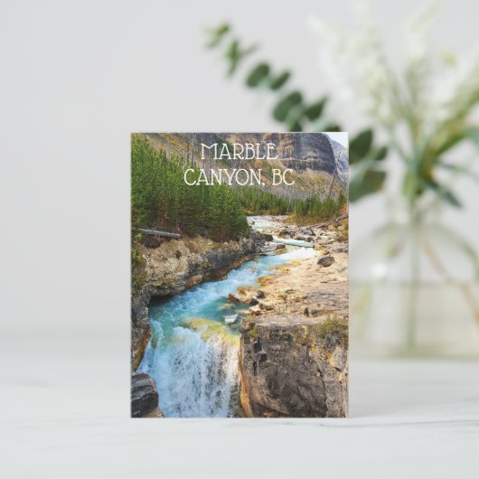 Marble Canyon Schilderachtig Waterfall in Kootenay Briefkaart (Staand voorkant)
