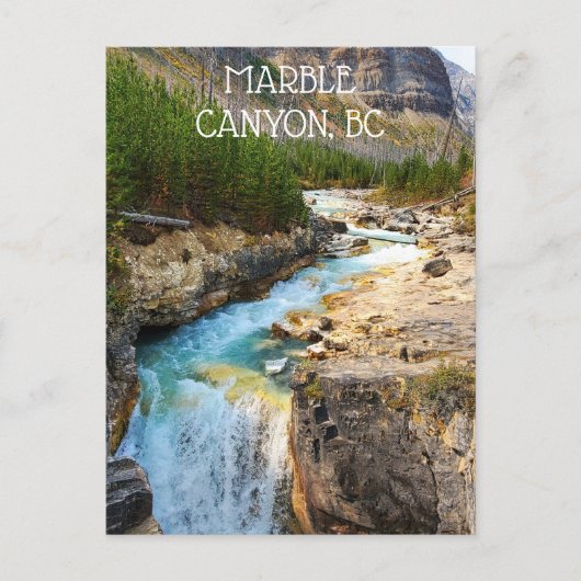 Marble Canyon Schilderachtig Waterfall in Kootenay Briefkaart (Voorkant)