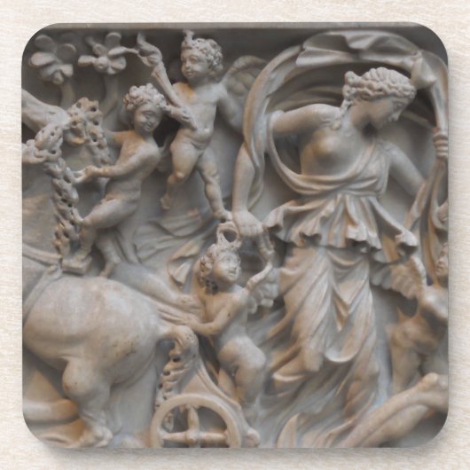 Marble Carving of Selene, de Moon Goddess Drankjes Onderzetter (Voorkant)