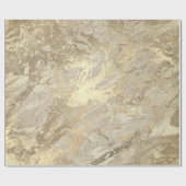 Marble Champaigne Gold Ivory Cream Metal Strokes Cadeaupapier (Vlak)