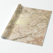 Marble Champaigne Gold Peach Blush Metal Strokes