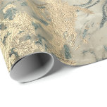 Marble Champaigne Gold Sepia Blue Metal Strokes Cadeaupapier<br><div class="desc">Minimalisme en elegantie,  afhankelijk van de werkelijke ontwikkeling van de binnenbekleding. Voor veel luxe glam-gelegenheden</div>