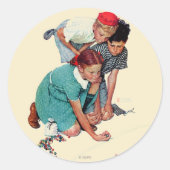 Marble Champion Ronde Sticker (Voorkant)