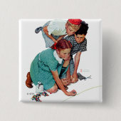 Marble Champion Vierkante Button 5,1 Cm (Voorkant)