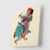 Marble Champion Vierkante Klok (Hoek)