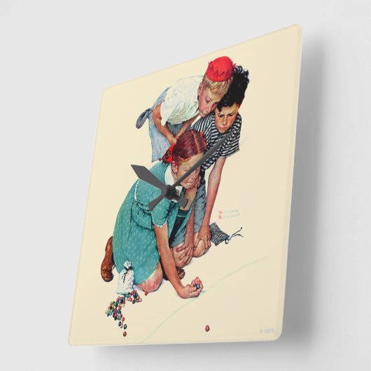 Marble Champion Vierkante Klok (Hoek)