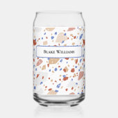 Marble Chips Retro Terrazzo Pattern Can Glass Blikvorm Glas (Voorkant)