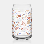 Marble Chips Retro Terrazzo Pattern Can Glass Blikvorm Glas (Links)