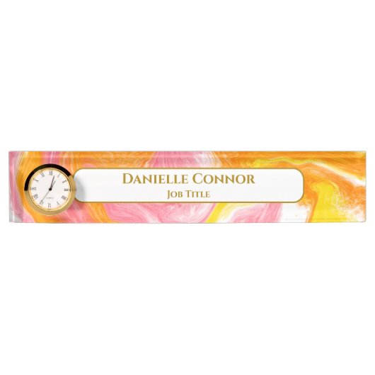 Marble Classy Modern Personalized Naambordje (Voorkant)