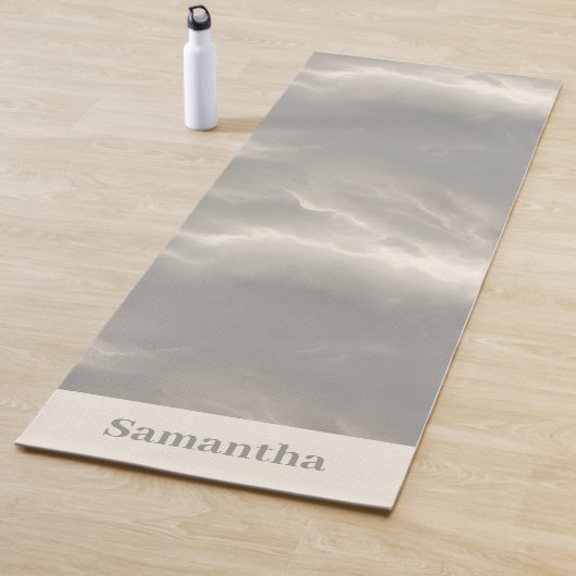 Marble Cloud Texture Serene Luxury Yogamat (In situ)