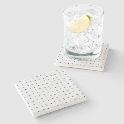 Marble Coaster - Purple Pattern Stenen Onderzetter (Zijkant)
