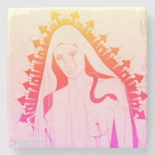 MARBLE COASTER studio miiri Stenen Onderzetter (Voorkant)