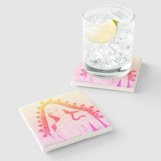 MARBLE COASTERS studio miiri Stenen Onderzetter (Zijkant)