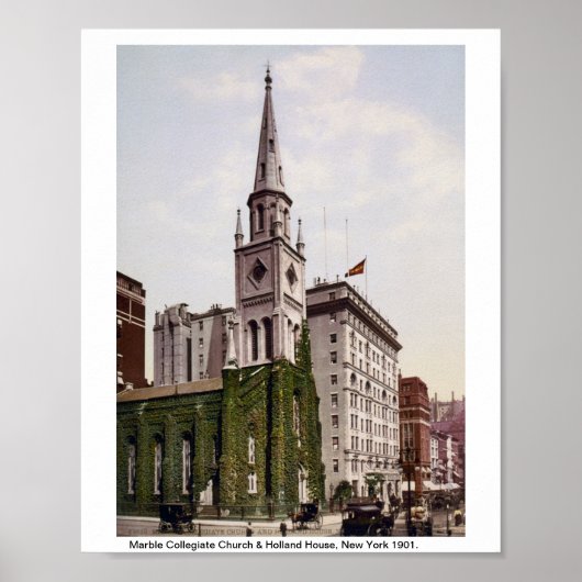 Marble Collegiate Church, Holland House, New York Poster (Voorkant)