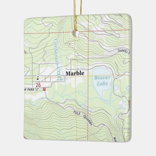 Marble Colorado Topo Map Keramisch Ornament (Links)