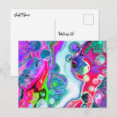Marble Colorful Fluid Art Briefkaart (Voorkant / Achterkant)