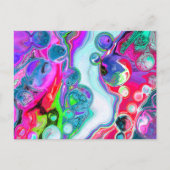 Marble Colorful Fluid Art Briefkaart (Voorkant)
